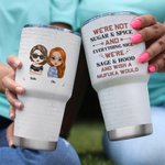 Personalised We're Not Sugar & Spice 30oz Tumbler Leak Proof Vacuum Insulated Soul Sister Gift