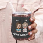 Henkilökohtainen Sister Group Olemme Trouble kun olemme yhdessä Viini Tumbler oljen kanssa Hauska lahja sisarille