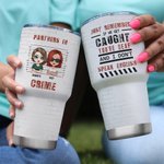 Henkilökohtainen Partners In Crime Soul Sister Tumbler 30oz syntymäpäivä joulupäivä lahja Bestiesille