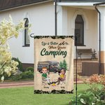 Bandiera da giardino personalizzata La vita è migliore quando sei in campeggio Regalo per una coppia di campeggiatori