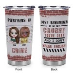 Henkilökohtainen Brick Tausta Partners In Crime 20oz ruostumattomasta teräksestä Tumbler joululahja syntymäpäivälahja ystävälle