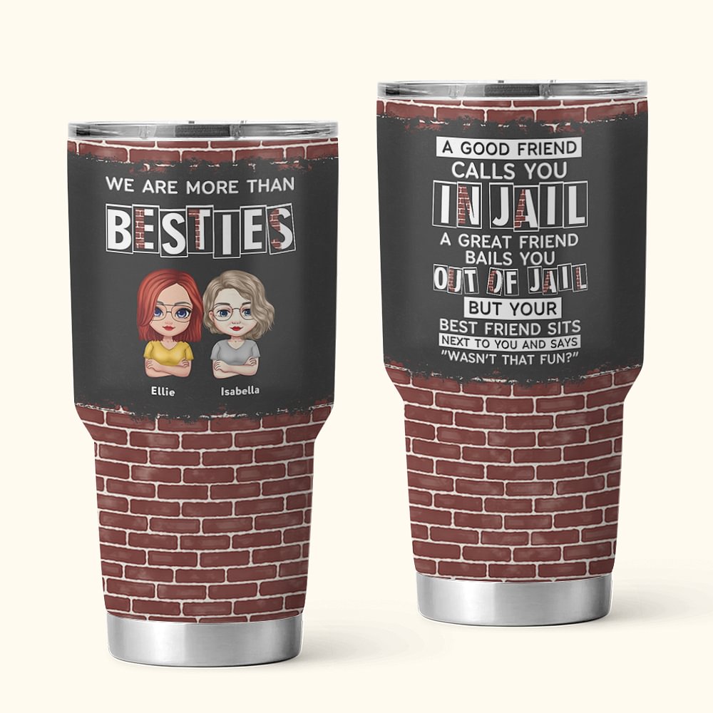 Personalizzato We Are More Than Besties A Good Friend Soul Sister 30oz Portable Tumbler Regalo di compleanno per le migliori amiche