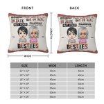 Personalised We Are More Than Besties Throw Pillow Cover Cushion Birthday Christmas Gift for Besties Friends Bedroom Decor