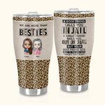 Henkilökohtainen Olemme enemmän kuin Besties Leopard Tulosta kaareva Tumbler oljen kanssa lahja Best Friend Sisko Bestie