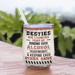 Henkilökohtainen Bestie Lainaus Tässä on toinen vuosi Bonding yli alkoholin Viini Tumbler Bridal Shower lahja eristys vaikutus