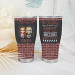 Henkilökohtainen Partners In Crime kaareva Tumbler kanssa Brick Design Hauska syntymäpäivä Ystävyys lahjat Besties Sistersille