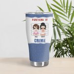 Henkilökohtainen Partners In Crime 30oz kaareva Tumbler Ystävyys lahja Best Friends BFF sisaret