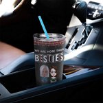 Henkilökohtainen Olemme enemmän kuin Besties 20oz ruostumattomasta teräksestä Tumbler päivittäiseen käyttöön Joululahja Syntymäpäivälahja parhaalle ystävälle