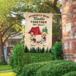Personalizado Aparentemente Tenemos Problemas Juntos Quién lo iba a decir Bandera de jardín impermeable de doble cara Regalo de camping para pareja