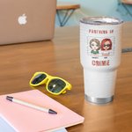 Henkilökohtainen Partners In Crime Soul Sister Tumbler 30oz syntymäpäivä joulupäivä lahja Bestiesille