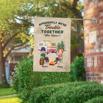 Henkilökohtainen Ilmeisesti olemme ongelmia yhdessä Kuka tiesi Puutarha lippu Ystävänpäivä lahjoja Camping pariskunnille