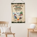 Henkilökohtainen Ilmeisesti olemme ongelmia yhdessä Kuka tiesi Puutarha lippu vuosipäivä Ystävänpäivä lahja pariskunnalle