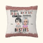 Personalised We Are More Than Besties Throw Pillow Cover Cushion Birthday Christmas Gift for Besties Friends Bedroom Decor