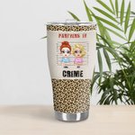 Henkilökohtainen Partners In Crime kanssa Leopard Print kaareva Tumbler Syntymäpäivä Kiitospäivä Joululahja Soul Sisko