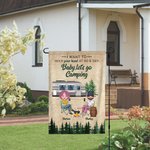 Bandera de jardín personalizada I Want to Hold Your Hand at 80 and Say Baby Let's Go Camping Regalo conmemorativo para parejas de camping