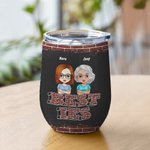 Henkilökohtainen Bestie Ystävyysjulistus Juominen Life Viini Tumbler oljen kanssa syntymäpäivälahja Sopii kuumille ja kylmille nesteille