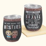 Personlig Vi är mer än besties bästa vän Rolig citat Vin Tumbler med halm Bridal Shower Present