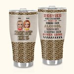 Henkilökohtainen Besties Funny Quotes 30oz Food Grade ruostumattomasta teräksestä kaareva Tumbler oljen kanssa lahja Besties paras ystävä