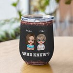 Henkilökohtainen Sister Group Olemme Trouble kun olemme yhdessä Viini Tumbler oljen kanssa Hauska lahja sisarille