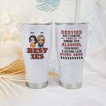 Henkilökohtainen Besties Tässä on toinen vuosi Bonding yli alkoholin kaareva Tumbler Funny syntymäpäivä joululahja tyttöystävät
