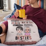 Personalised We Are More Than Besties Throw Pillow Cover Cushion Birthday Christmas Gift for Besties Friends Bedroom Decor