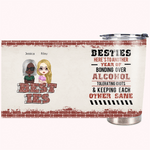 Henkilökohtainen Tässä on toinen vuosi Bonding yli alkoholin sietävät idiootit 20oz Tumbler ystävä kuumille ja kylmille juomille