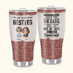 Henkilökohtainen Olemme enemmän kuin Besties kaareva Tumbler Ystävyys Travel lahja hänen BFF