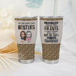Henkilökohtainen Olemme enemmän kuin Besties Leopard Tulosta kaareva Tumbler oljen kanssa lahja Best Friend Sisko Bestie