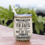 Henkilökohtainen Best Friend lainaus Olemme enemmän kuin Besties Viini Tumbler olki joulu syntymäpäivä lahja eristys vaikutus