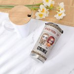 Henkilökohtainen Partners In Crime 20oz Stainless Steel Tumbler päivittäiseen käyttöön Joululahja Syntymäpäivälahja parhaalle ystävälle