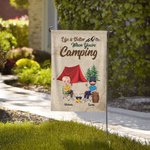 Henkilökohtainen elämä on parempaa kun olet Camping Garden Flag Ystävänpäivä lahja Camping pari