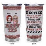 Henkilökohtainen Tässä on toinen vuosi Bonding yli alkoholin sietävät idiootit 20oz Tumbler ystävä kuumille ja kylmille juomille