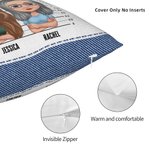 Henkilökohtainen Besties Partners In Crime heittää tyynyn kansi tyynynpäällinen syntymäpäivä joululahja Besties makuuhuoneen sisustus