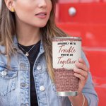 Henkilökohtainen Parhaat ystävät Olemme ongelmia, kun olemme yhdessä Kuka tiesi 30oz Kannettava vuoto todiste Tumbler joulupäivä kiitospäivä syntymäpäivälahja