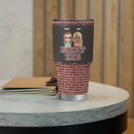 Personalisierte Brick Style Tolerating Idiots & Keeping Each Other Sane 30oz Tumbler Seele Schwester Geschenk
