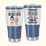 Gepersonaliseerde We Are More Than Besties 30oz Gebogen Tumbler Beste Vriend Verjaardagscadeau voor Zus