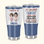 Henkilökohtainen Partners In Crime 30oz kaareva Tumbler Ystävyys lahja Best Friends BFF sisaret