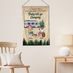 Bandera de jardín personalizada I Want to Hold Your Hand at 80 and Say Baby Let's Go Camping Regalo conmemorativo para parejas de camping