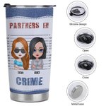 Henkilökohtainen Partners In Crime 20oz ruostumattomasta teräksestä Tumbler joululahja syntymäpäivälahja lahja paras kaveri
