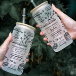 Gepersonaliseerde 20oz I Am Truly Grateful for Books Glazen Beker met Deksel en Rietje Boekliefhebber Gift