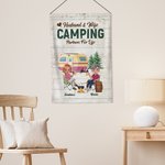 Henkilökohtainen aviomies ja vaimo Camping Partners for Life Garden Flag vuosipäivä Memorial lahja pari