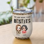 Henkilökohtainen Best Friend lainaus Olemme enemmän kuin Besties Viini Tumbler olki joulu syntymäpäivä lahja eristys vaikutus