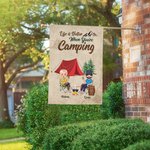 Henkilökohtainen elämä on parempaa kun olet Camping Garden Flag Ystävänpäivä lahja Camping pari
