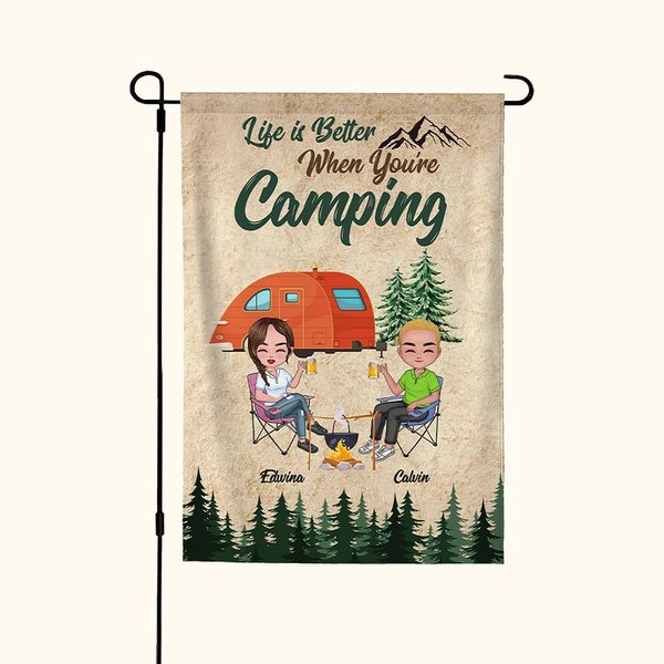 Bandera de jardín personalizada para San Valentín Regalo de cumpleaños para parejas