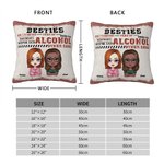 Henkilökohtainen Besties sietää idiootit ja pitää toisiaan järjissään Throw tyynynpäällinen tyynynpäällinen joulu syntymäpäivälahja Besties ystävät sisaret