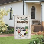 Henkilökohtainen Elämä on parempaa kun olet Camping Garden Flag Ystävänpäivä vuosipäivä lahja pariskunnalle