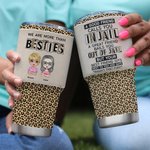 Personalized Soul Sister Besties Leopard Style 30oz Tumbler Christmas Day Thanksgiving Birthday Gift for Besties
