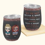 Gepersonaliseerde We're Sage & Hood And Wish A Mufuka Would Cool Bestie 12oz Wine Tumbler met rietje Grappig cadeau voor zussen