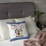 Henkilökohtainen Ilmeisesti olemme ongelmia yhdessä, kun olemme Kuka tiesi heittää tyynynpäällinen tyynynpäällinen tyyny Besties lahja sohva sisustus