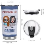 Henkilökohtainen Partners In Crime 20oz ruostumattomasta teräksestä Tumbler joululahja syntymäpäivälahja lahja paras kaveri